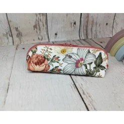 Mappe/Kosmetiktasche Blumen retro in 3 Größen – Federmäppchen & Stiftetasche aus