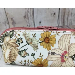 Mappe/Kosmetiktasche Blumen retro in 3 Größen – Federmäppchen & Stiftetasche aus