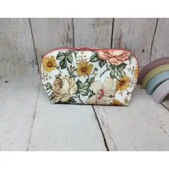 Mappe/Kosmetiktasche Blumen retro in 3 Größen – Federmäppchen & Stiftetasche aus