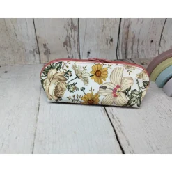 Mappe/Kosmetiktasche Blumen retro in 3 Größen – Federmäppchen & Stiftetasche aus