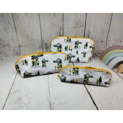 Mappe/Kosmetiktasche Krokodil in 3 Größen – Federmäppchen & Stiftetasche aus