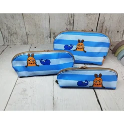 Mappe/Kosmetiktasche Sendung mit der Maus blau in 3 Größen – Federmäppchen & Stiftetasche aus