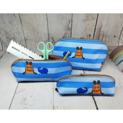 Mappe/Kosmetiktasche Sendung mit der Maus blau in 3 Größen – Federmäppchen & Stiftetasche aus