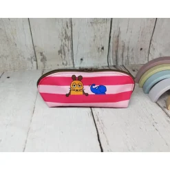 Mappe/Kosmetiktasche Sendung mit der Maus pink in 3 Größen – Federmäppchen & Stiftetasche aus Softshe