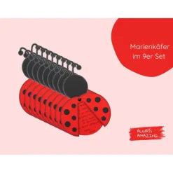Marienkäfer basteln | Bastelset | Marienkäfer aus Papier basteln | Marienkäfer basteln | Marienkäfer als Glücksbringer