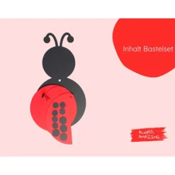 Marienkäfer basteln | Bastelset | Marienkäfer aus Papier basteln | Marienkäfer basteln | Marienkäfer als Glücksbringer