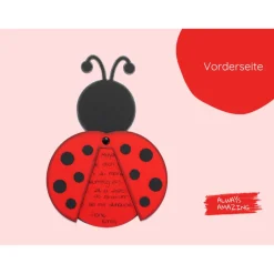 Marienkäfer basteln | Bastelset | Marienkäfer aus Papier basteln | Marienkäfer basteln | Marienkäfer als Glücksbringer