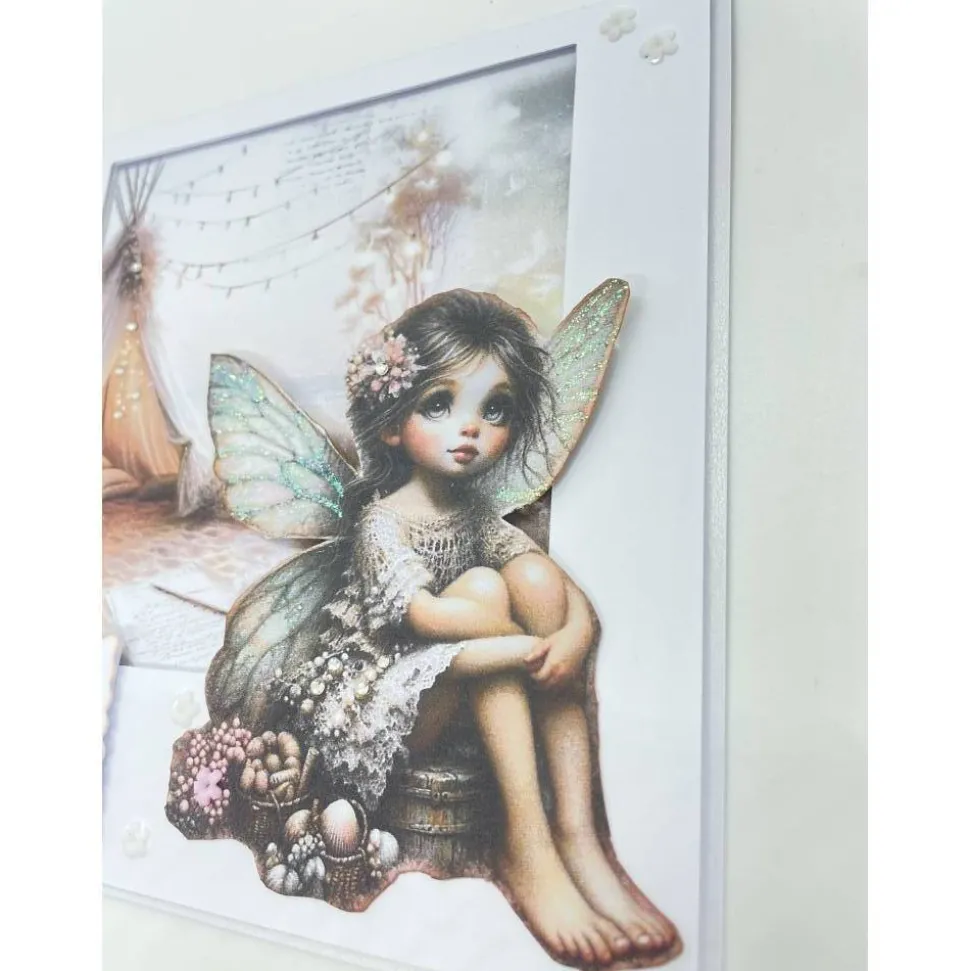 Maritime Geburtstagskarte mit Elfe – Glückwunschkarte Strand & Urlaub im Tippi Zelt– personalisierbar