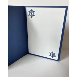 Maritime Geburtstagskarte mit Schiff Grußkarte Handarbeit Unikat