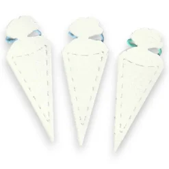 Maritime Schultüten & Streuteile – 20 Mini Schultüten + 25 Streudeko, Tonkarton & Glitzer Moosgummi, Einschulung, Scrapbooking