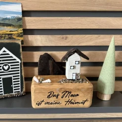 Maritime Tischdekoration Handmade – Deko Häuschen aus Holz & Treibholz Unikat