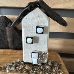 Maritime Tischdekoration Handmade – Deko Häuschen aus Holz & Treibholz Unikat