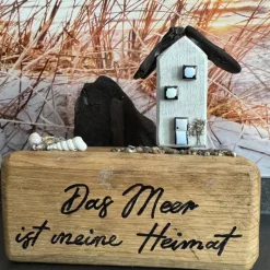 Maritime Tischdekoration Handmade – Deko Häuschen aus Holz & Treibholz Unikat
