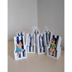 Maritime Tischdekoration Sommer Strandkorb Leuchtturm Muscheln Geschenkidee