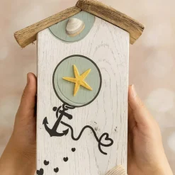 Maritime Treibholz Deko – Handgemachte kleine Deko Häuser aus Holz als Geschenkidee
