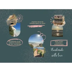 Maritimer Bilderrahmen mit Ostsee-Spruch – Geschenk für Freundin, skandinavische Deko mit Strandgut