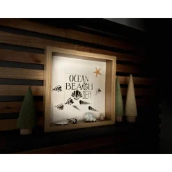 Maritimer Bilderrahmen mit Ostsee-Spruch – Geschenk für Freundin, skandinavische Deko mit Strandgut