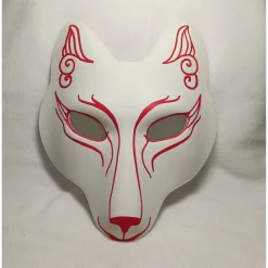 Maske, Fuchs, japanisch, Kabuki, Kitsune, handbemalt
