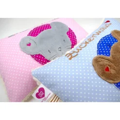 Maus im Doodlekreis - Namenskissen Taufkissen Kuschelkissen Kindergartenkissen Geburtsgeschenk  Schmusekissen