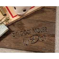 Mausefalle mit Maus perfekt für Geldgeschenke - originelle Verpackung für Geldgeschenke