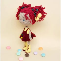 Mädchen Puppe, gehäkelte Puppe, Handgemachte Unikat Puppe gehäkelt, Hälelpuppe Sammelpuppe aus hochwertigem Garn, Puppe