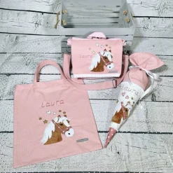 Mädchen Schultüte Geschwistertüte Pferd Lulu aus Stoff 35 cm