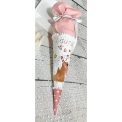 Mädchen Schultüte Geschwistertüte Pferd Lulu aus Stoff 35 cm