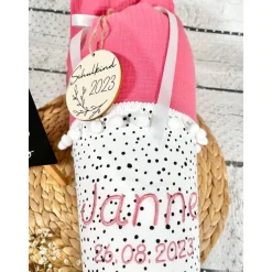 Mädchen Schultüte Hase Marie personalisiert aus Stoff bzw. Musselinstoff 70 cm