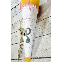 Mädchen Schultüte Koala Coco aus Stoff/Musselinstoff 70 cm