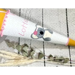 Mädchen Schultüte Koala Coco aus Stoff/Musselinstoff 70 cm
