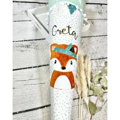 Mädchen Schultüte mit flauschigem Fuchs Fuchsmädchen Foxi aus Stoff 70 cm