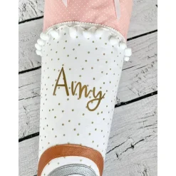 Mädchen Schultüte Regenbogen gold aus Stoff 70 cm