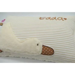 Mädchenkissen Jungenkissen Schmusekissen Kuschelkissen Ente Entchen mit gesticktem Namen