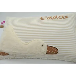 Mädchenkissen Jungenkissen Schmusekissen Kuschelkissen Ente Entchen mit gesticktem Namen