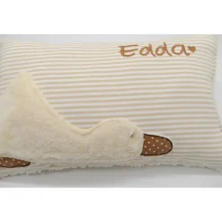 Mädchenkissen Jungenkissen Schmusekissen Kuschelkissen Ente Entchen mit gesticktem Namen