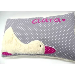 Mädchenkissen Jungenkissen Schmusekissen Kuschelkissen Ente Entchen mit gesticktem Namen