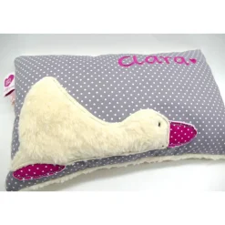 Mädchenkissen Jungenkissen Schmusekissen Kuschelkissen Ente Entchen mit gesticktem Namen
