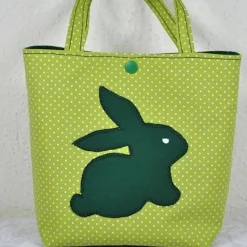 -Mädchentasche mit Hasen-Motiv, Kindergartentasche, Einkaufstasche,Kinderhandtasche