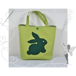 -Mädchentasche mit Hasen-Motiv, Kindergartentasche, Einkaufstasche,Kinderhandtasche