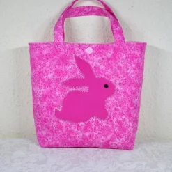-Mädchentasche mit Hasen-Motiv, Kindergartentasche, Einkaufstasche,Kinderhandtasche