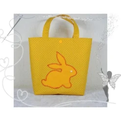 -Mädchentasche mit Hasen-Motiv, Kindergartentasche, Einkaufstasche,Kinderhandtasche
