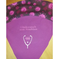 Medizinische Abschlusstüte (Doktor, Pflegeberuf etc.) - Personalisierbar mit Namen pink