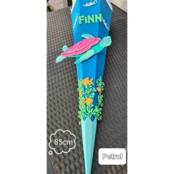 Meeresschildkröte Schultüte Zuckertüte als DIY Set oder in handarbeit hergestellt-personalisiert, individuell