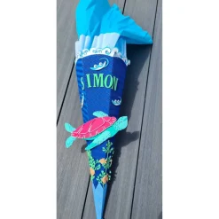 Meeresschildkröte Schultüte Zuckertüte als DIY Set oder in handarbeit hergestellt-personalisiert, individuell