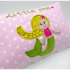 Meerjungfrau Nixe Kissen mit Namen Namenskissen Taufkissen Kuschelkissen Kindergartenkissen Geburtsgeschenk