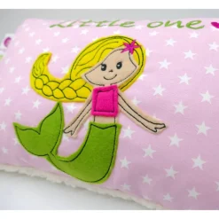 Meerjungfrau Nixe Kissen mit Namen Namenskissen Taufkissen Kuschelkissen Kindergartenkissen Geburtsgeschenk