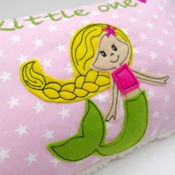 Meerjungfrau Nixe Kissen mit Namen Namenskissen Taufkissen Kuschelkissen Kindergartenkissen Geburtsgeschenk