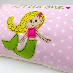 Meerjungfrau Nixe Kissen mit Namen Namenskissen Taufkissen Kuschelkissen Kindergartenkissen Geburtsgeschenk