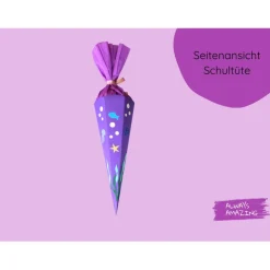 Meerjungfrau Schultüte Bastelset | Zuckertüte zur Einschulung | Schultüte aus Papier basteln | Schultüte Meerjungfrau