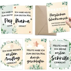 Meilensteinkarten GEBURT: 30+1 Foto- und Erinnerungs-Karten